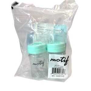 2 Motif Luna Containers 5oz Pumping Breastmilk  Storage Bottles NEW SEALED